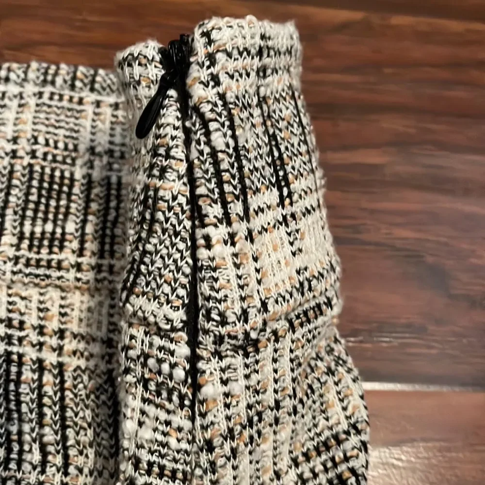 Nordstrom Rack Moda Academia Tweed Ruffle Bottom Skirt Feminine Schoolgirl - Picture 8 of 10